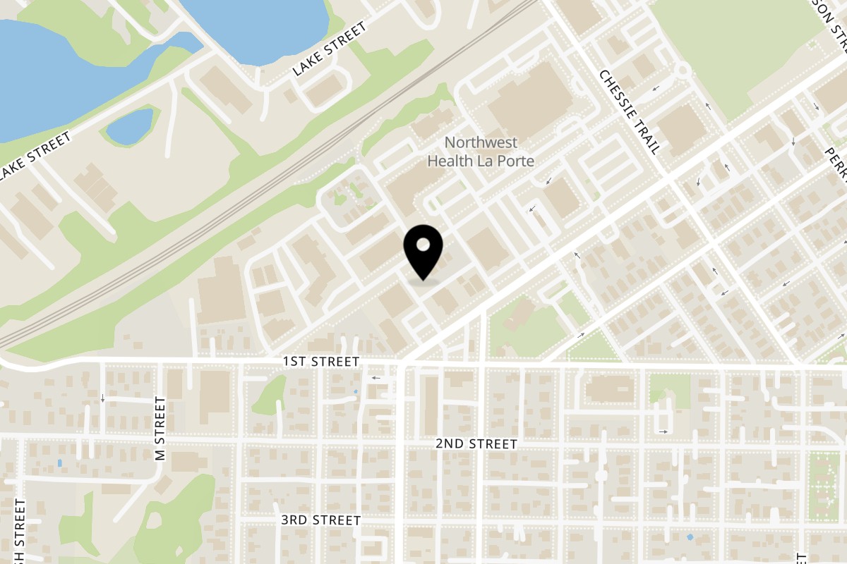 Map showing the location of Burger Taco on 1700 Lincolnway STE 3 in La Porte